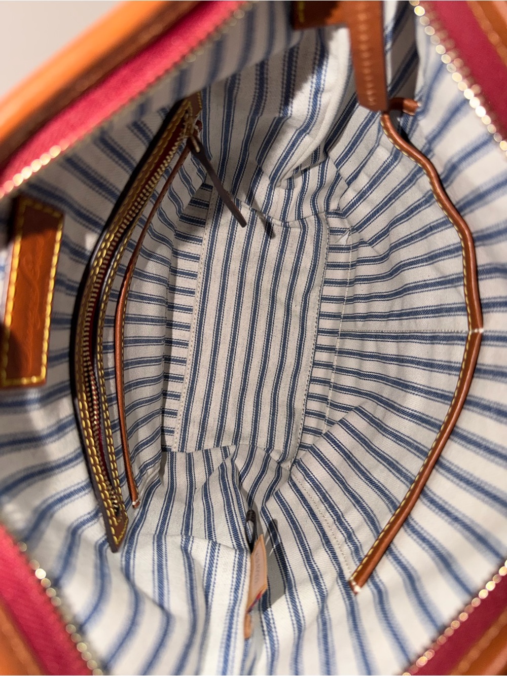 Dooney & Bourke Pink Nylon Crossbody Bucket Bag - Picture 14 of 16
